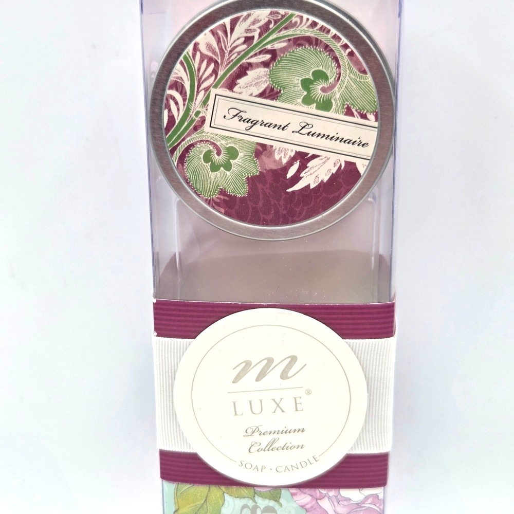 M Luxe Premium Handcrafted Bar Soap & Soy Candle Gift Set  Almond Fragrance